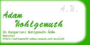 adam wohlgemuth business card