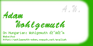 adam wohlgemuth business card